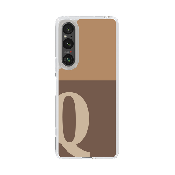 Slim Protection Case［ Original - initial two tone - Q brown ］