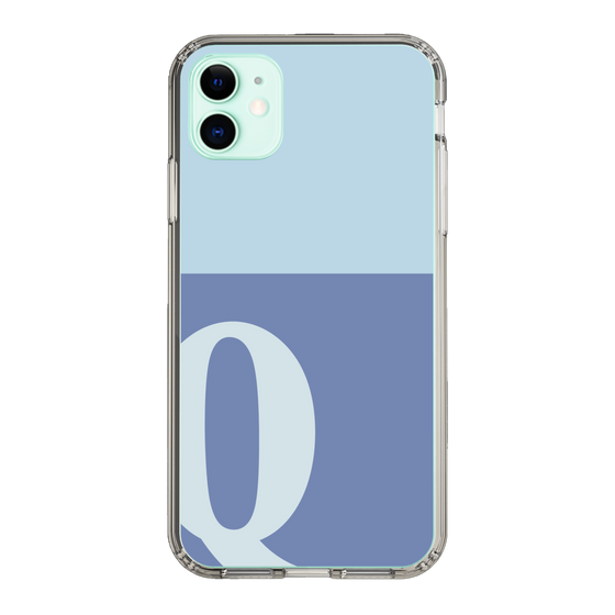 Slim Protection Case［ Original - initial two tone - Q blue ］