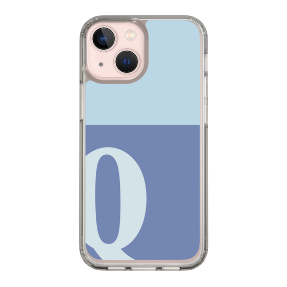 Slim Protection Case［ Original - initial two tone - Q blue ］