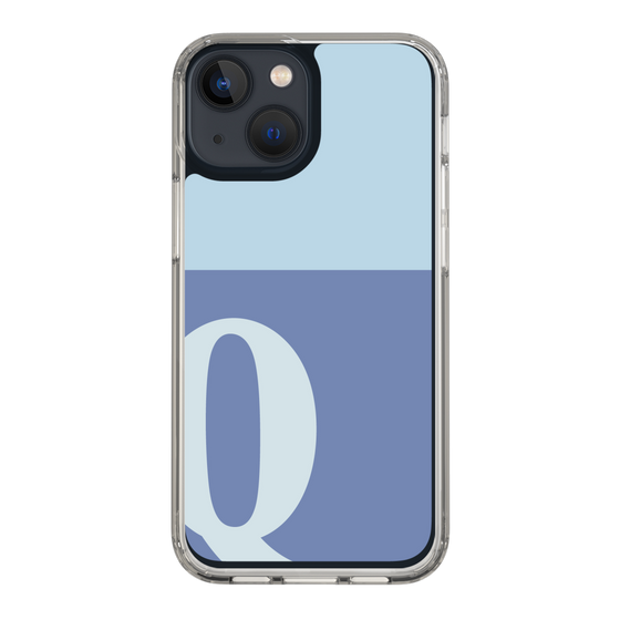 Slim Protection Case［ Original - initial two tone - Q blue ］