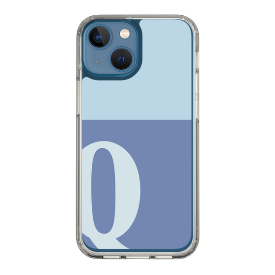 Slim Protection Case［ Original - initial two tone - Q blue ］