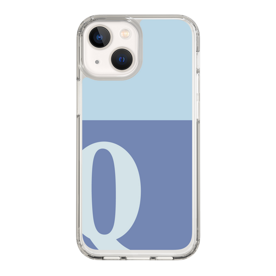 Slim Protection Case［ Original - initial two tone - Q blue ］
