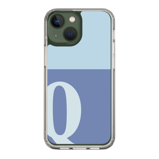 Slim Protection Case［ Original - initial two tone - Q blue ］