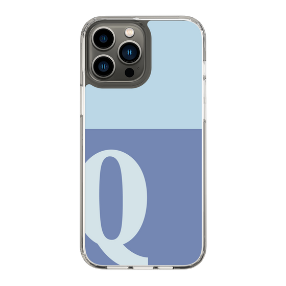 Slim Protection Case［ Original - initial two tone - Q blue ］