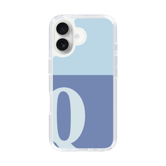 Slim Protection Case［ オリジナル - initial two tone - Q blue ］
