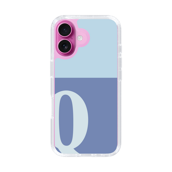 Slim Protection Case［ オリジナル - initial two tone - Q blue ］
