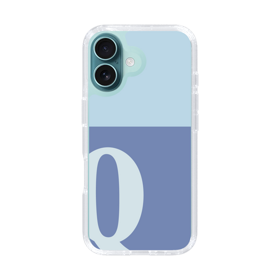 Slim Protection Case［ オリジナル - initial two tone - Q blue ］