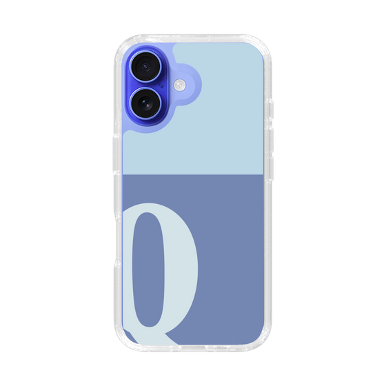 Slim Protection Case［ オリジナル - initial two tone - Q blue ］