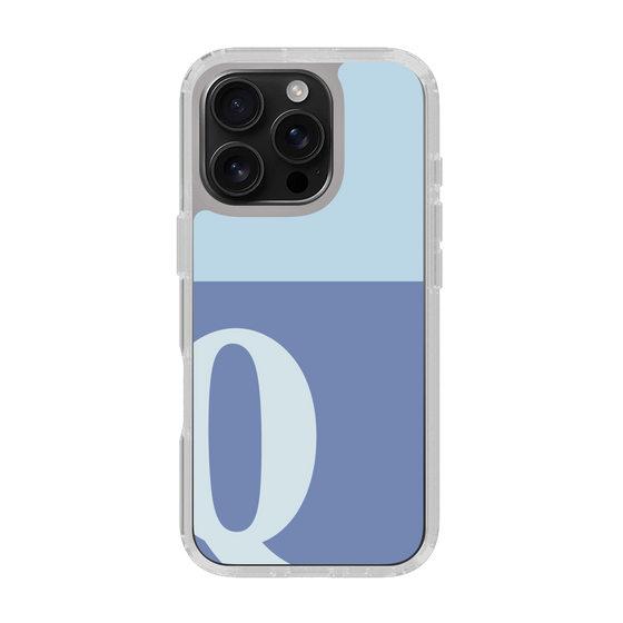 Slim Protection Case［ オリジナル - initial two tone - Q blue ］