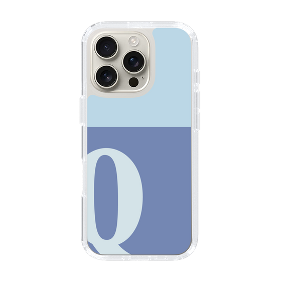 Slim Protection Case［ オリジナル - initial two tone - Q blue ］