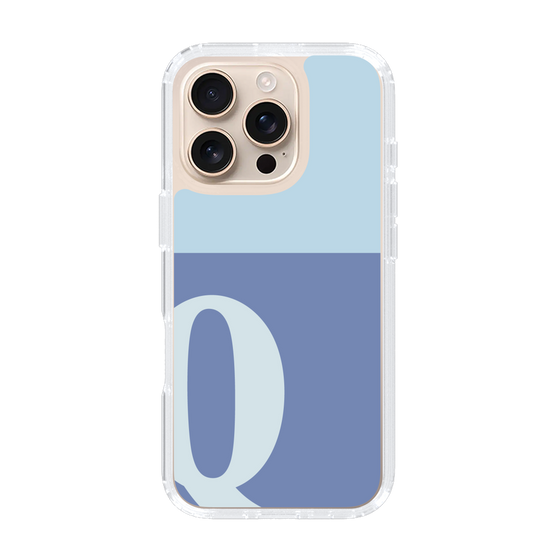 Slim Protection Case［ オリジナル - initial two tone - Q blue ］