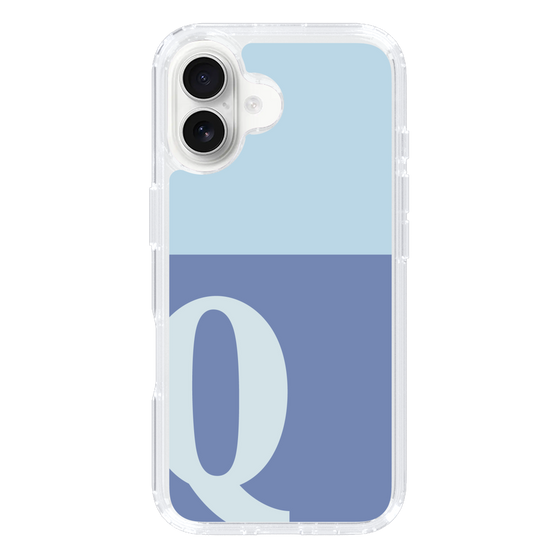 Slim Protection Case［ オリジナル - initial two tone - Q blue ］