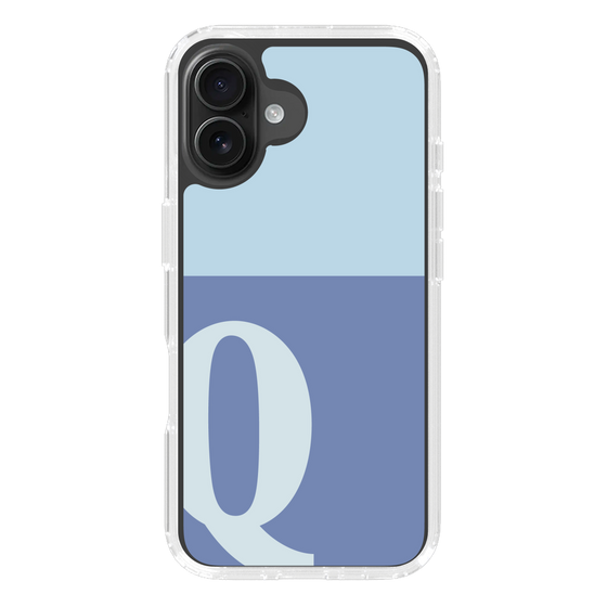 Slim Protection Case［ オリジナル - initial two tone - Q blue ］