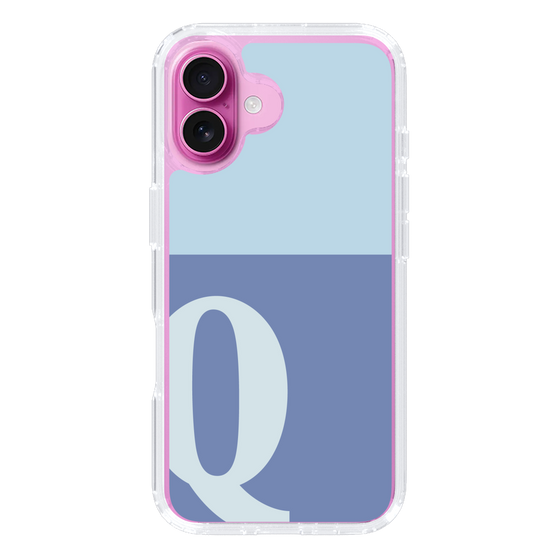 Slim Protection Case［ オリジナル - initial two tone - Q blue ］