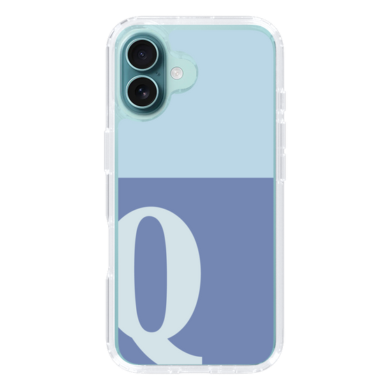 Slim Protection Case［ オリジナル - initial two tone - Q blue ］