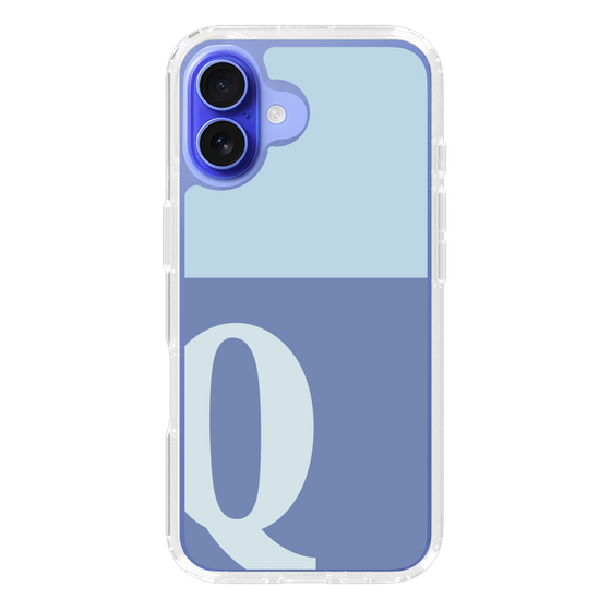 Slim Protection Case［ オリジナル - initial two tone - Q blue ］