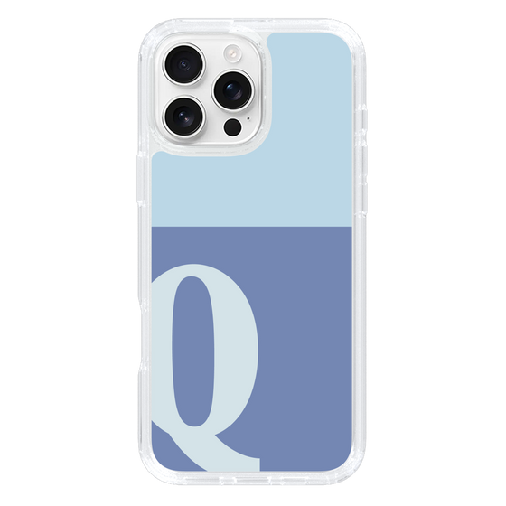Slim Protection Case［ オリジナル - initial two tone - Q blue ］