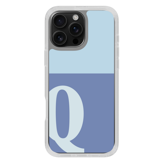 Slim Protection Case［ オリジナル - initial two tone - Q blue ］