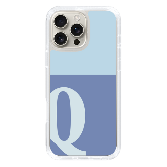 Slim Protection Case［ オリジナル - initial two tone - Q blue ］