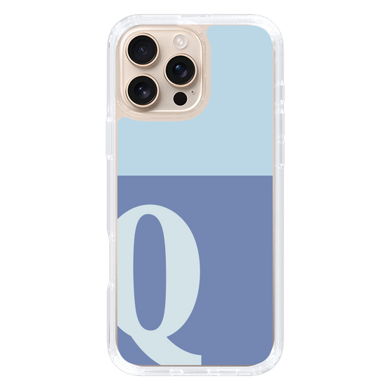 Slim Protection Case［ オリジナル - initial two tone - Q blue ］