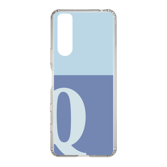 Slim Protection Case［ Original - initial two tone - Q blue ］