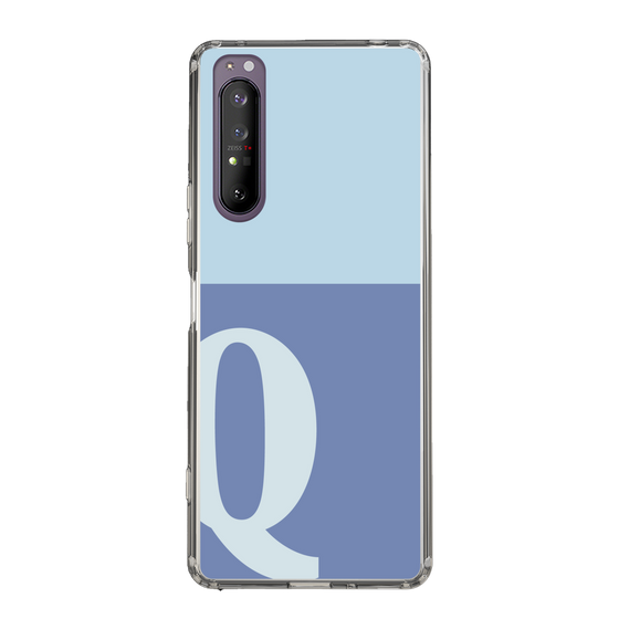 Slim Protection Case［ Original - initial two tone - Q blue ］
