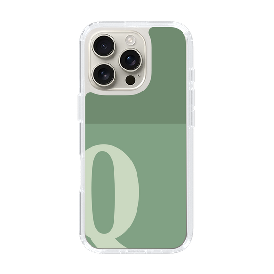 Slim Protection Case［ オリジナル - initial two tone - Q green ］