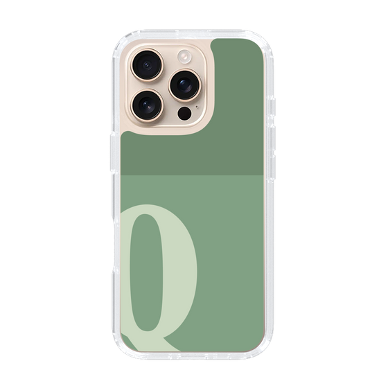 Slim Protection Case［ オリジナル - initial two tone - Q green ］