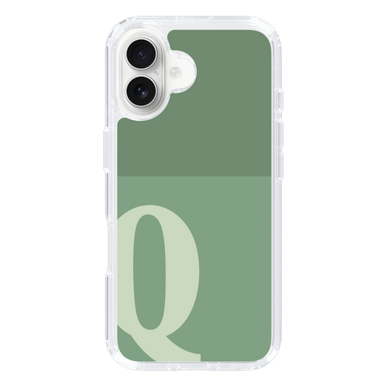 Slim Protection Case［ オリジナル - initial two tone - Q green ］