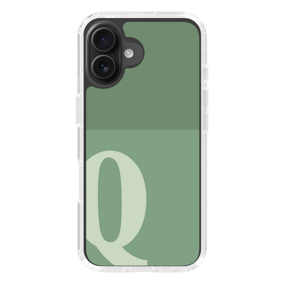 Slim Protection Case［ オリジナル - initial two tone - Q green ］