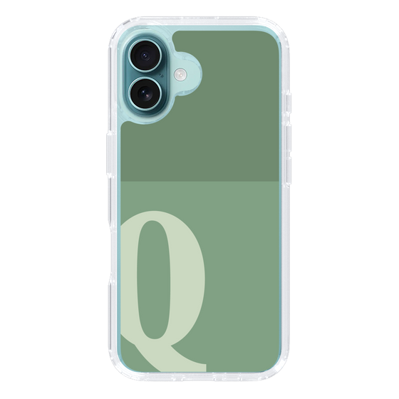 Slim Protection Case［ オリジナル - initial two tone - Q green ］