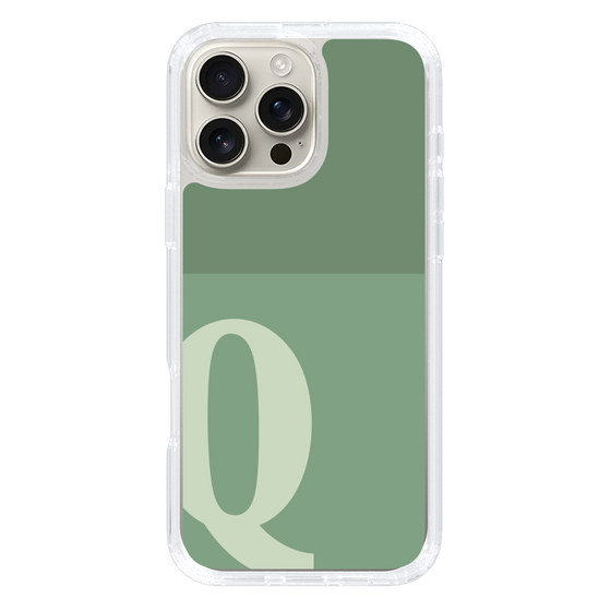 Slim Protection Case［ オリジナル - initial two tone - Q green ］