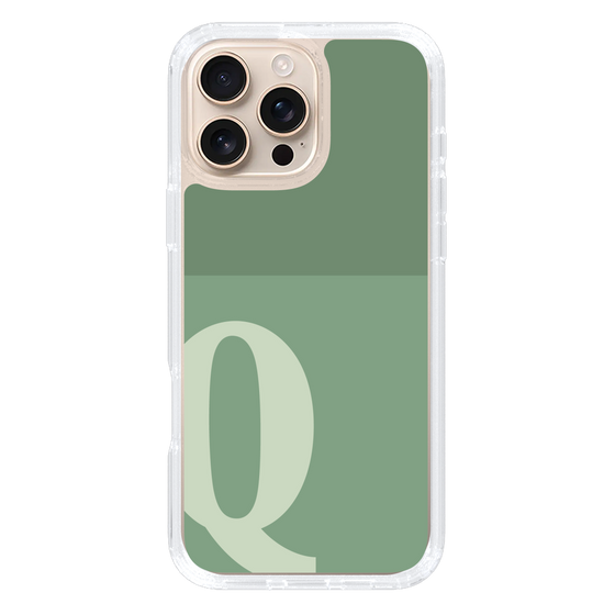 Slim Protection Case［ オリジナル - initial two tone - Q green ］