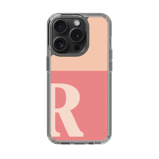 Slim Protection Case［ Original - initial two tone - R pink ］
