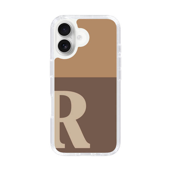 Slim Protection Case［ オリジナル - initial two tone - R brown ］