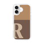 Slim Protection Case［ オリジナル - initial two tone - R brown ］