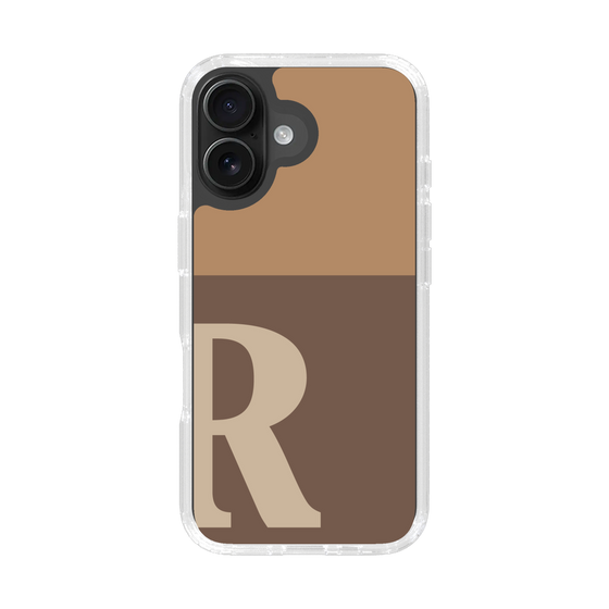 Slim Protection Case［ オリジナル - initial two tone - R brown ］