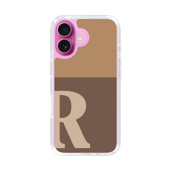 Slim Protection Case［ オリジナル - initial two tone - R brown ］