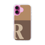 Slim Protection Case［ オリジナル - initial two tone - R brown ］