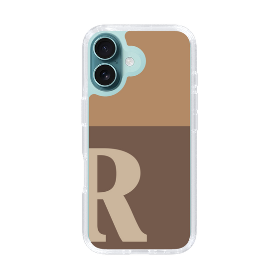 Slim Protection Case［ オリジナル - initial two tone - R brown ］