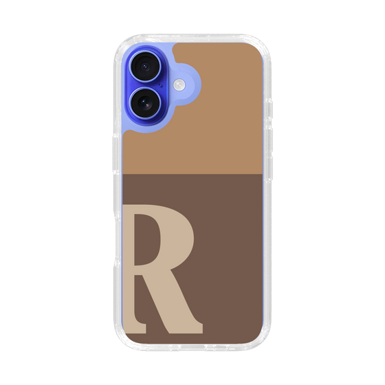 Slim Protection Case［ オリジナル - initial two tone - R brown ］