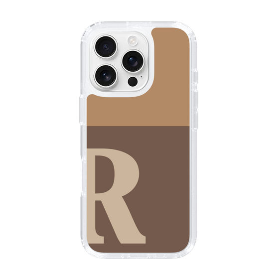 Slim Protection Case［ オリジナル - initial two tone - R brown ］