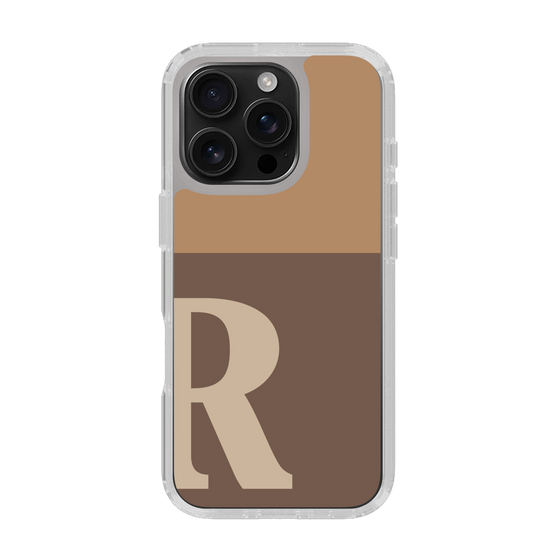 Slim Protection Case［ オリジナル - initial two tone - R brown ］