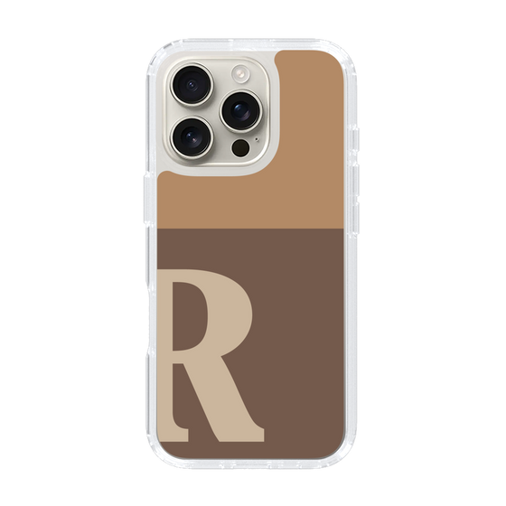 Slim Protection Case［ オリジナル - initial two tone - R brown ］