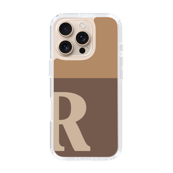 Slim Protection Case［ オリジナル - initial two tone - R brown ］