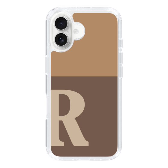 Slim Protection Case［ オリジナル - initial two tone - R brown ］