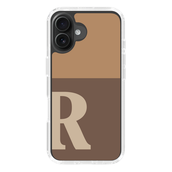 Slim Protection Case［ オリジナル - initial two tone - R brown ］