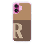 Slim Protection Case［ オリジナル - initial two tone - R brown ］