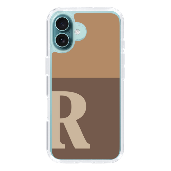 Slim Protection Case［ オリジナル - initial two tone - R brown ］