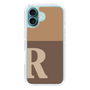 Slim Protection Case［ オリジナル - initial two tone - R brown ］